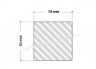 Bara patrata aluminiu 70 mm 1